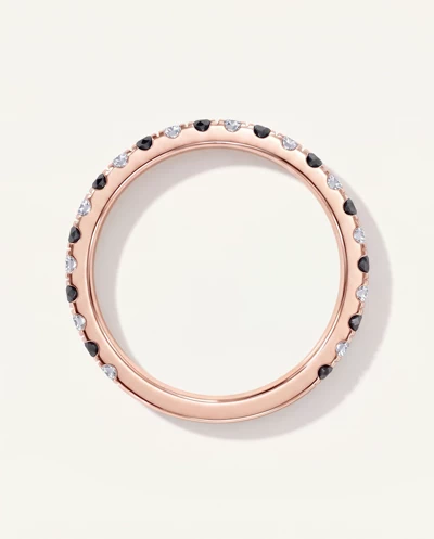 Bellora Black & White Diamond Pavé Band (2mm)