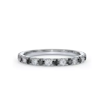 Bellora Black & White Lab Diamond Pavé Band (2mm)