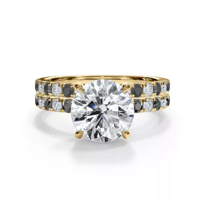 Bellora Black & White Lab Diamond Pavé Band (2mm)