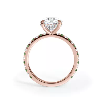 Bellora Tsavorite & Diamond Hidden Halo Engagement Ring (1.6mm)