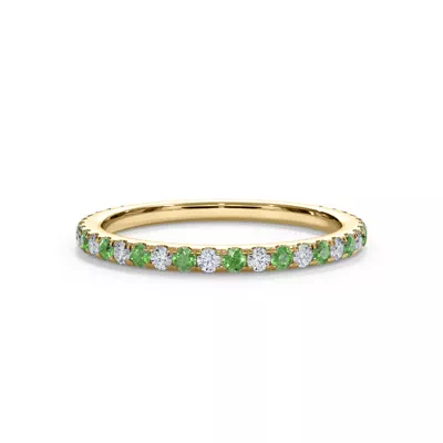 Bellora Tsavorite & Diamond Pavé Band (1.6mm)