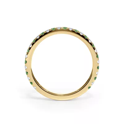Bellora Tsavorite & Diamond Pavé Band (1.6mm)