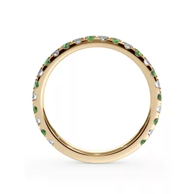 Bellora Tsavorite & Diamond Pavé Band (2mm)