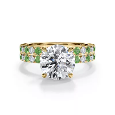 Bellora Tsavorite & Diamond Pavé Band (2mm)