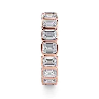 Emerald-Cut Rounded Bezel Lab Diamond Eternity Ring (3.00ct. tw.)