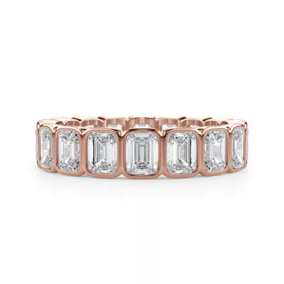 Emerald-Cut Rounded Bezel Diamond Eternity Ring (3.00ct. tw.)
