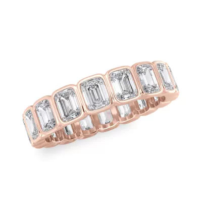 Emerald-Cut Rounded Bezel Diamond Eternity Ring (3.00ct. tw.)