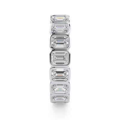 Emerald-Cut Rounded Bezel Diamond Eternity Ring (3.00ct. tw.)