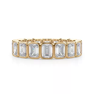 Emerald-Cut Rounded Bezel Diamond Eternity Ring (3.00ct. tw.)