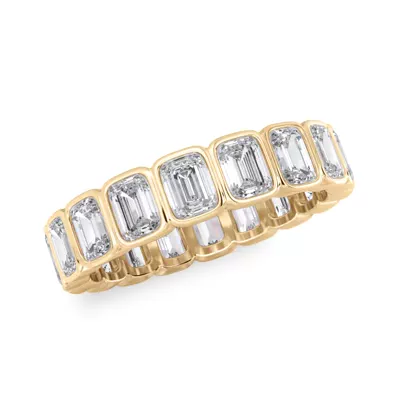 Emerald-Cut Rounded Bezel Diamond Eternity Ring (3.00ct. tw.)