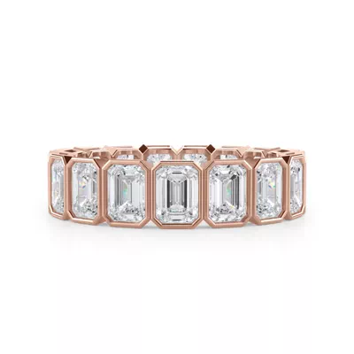 Emerald-Cut Bezel Lab Diamond Eternity Ring (4.00ct. tw.)