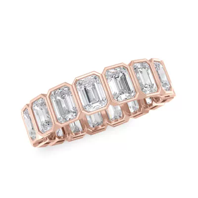 Emerald-Cut Bezel Lab Diamond Eternity Ring (4.00ct. tw.)