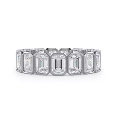 Emerald-Cut Bezel Lab Diamond Eternity Ring (4.00ct. tw.)