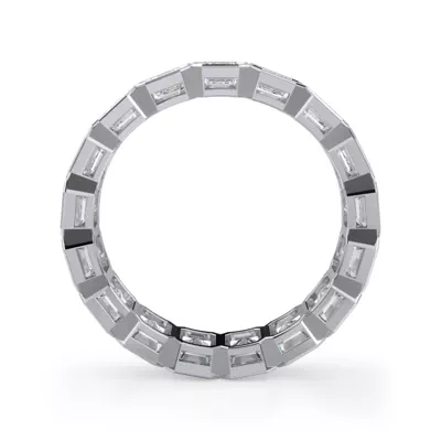 Emerald-Cut Bezel Lab Diamond Eternity Ring (4.00ct. tw.)