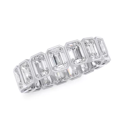 Emerald-Cut Bezel Diamond Eternity Ring (4.00ct. tw.)