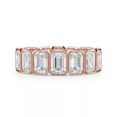 Emerald-Cut Bezel Lab Diamond Eternity Ring (5.00ct. tw.)