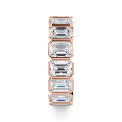 Emerald-Cut Bezel Lab Diamond Eternity Ring (5.00ct. tw.)