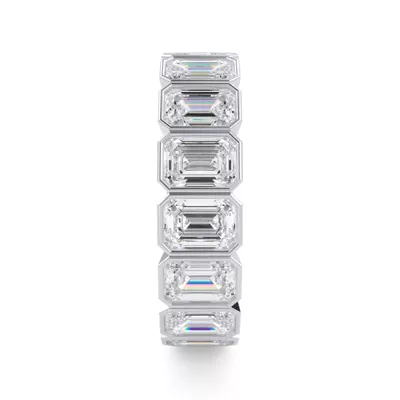 Emerald-Cut Bezel Lab Diamond Eternity Ring (5.00ct. tw.)