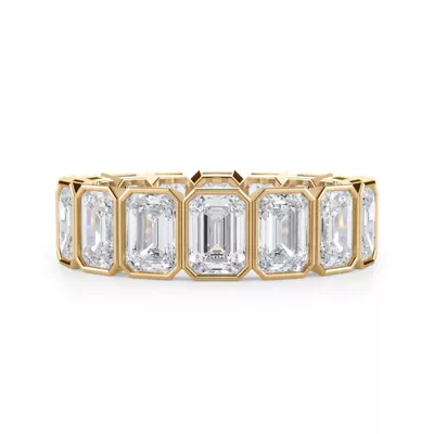 Emerald-Cut Bezel Lab Diamond Eternity Ring (5.00ct. tw.)
