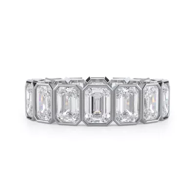Emerald-Cut Bezel Lab Diamond Eternity Ring (5.00ct. tw.)