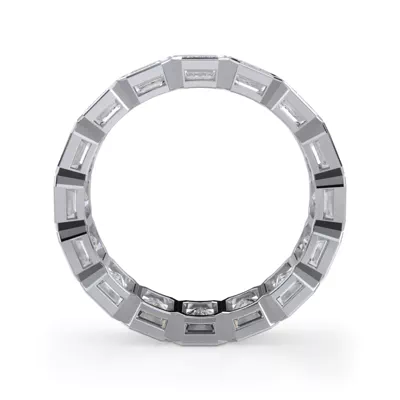 Emerald-Cut Bezel Lab Diamond Eternity Ring (5.00ct. tw.)