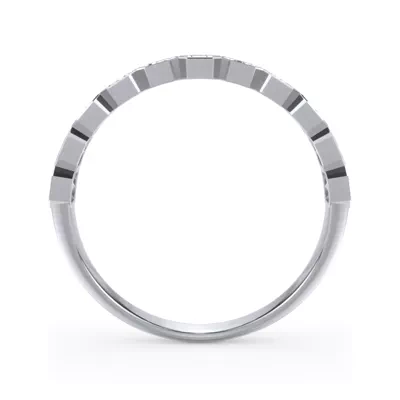 Emerald-Cut Lab Bezel Diamond Half Eternity Ring (1ct. tw.)