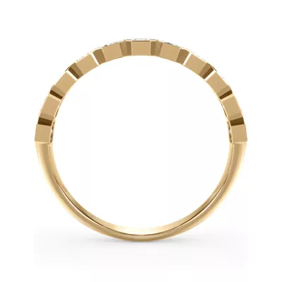 Emerald-Cut Lab Bezel Diamond Half Eternity Ring (1ct. tw.)