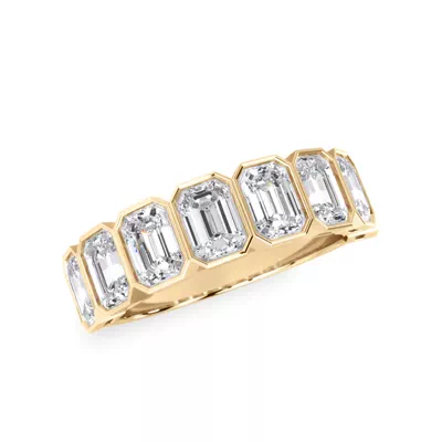 Emerald-Cut Bezel Diamond Half Eternity Ring (2.4ct. tw.)