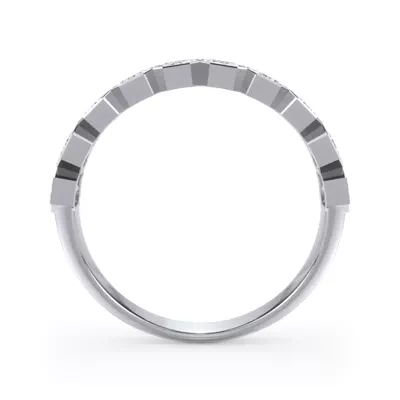 Emerald-Cut Bezel Diamond Half Eternity Ring (1.50ct. tw.)