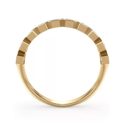 Emerald-Cut Bezel Diamond Half Eternity Ring (1.50ct. tw.)
