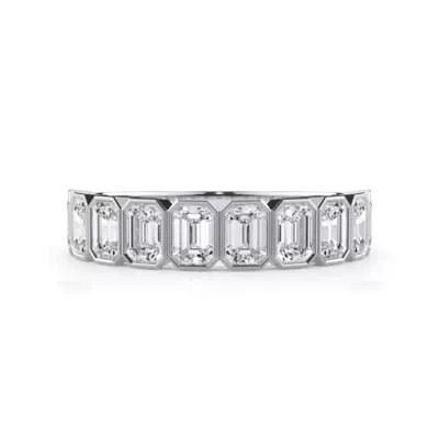 Emerald-Cut Bezel Diamond Half Eternity Ring (1.50ct. tw.)