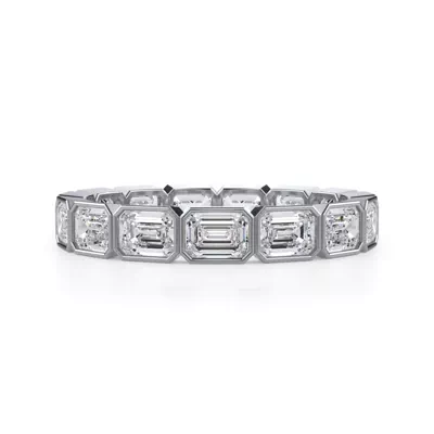 East-West Emerald-Cut Bezel Lab Diamond Eternity Ring (2.10ct. tw.)