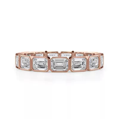 East-West Emerald-Cut Bezel Diamond Eternity Ring (2.10ct. tw.)