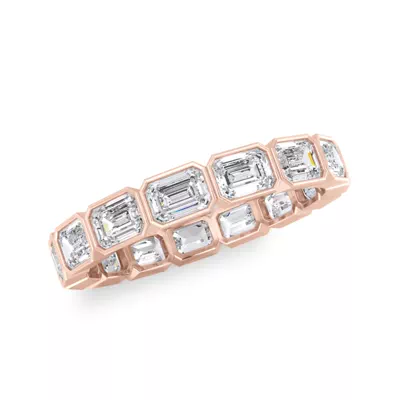 East-West Emerald-Cut Bezel Diamond Eternity Ring (2.10ct. tw.)