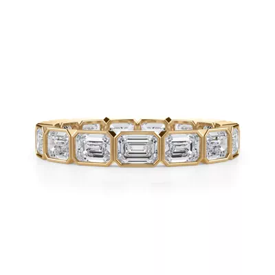 East-West Emerald-Cut Bezel Diamond Eternity Ring (2.10ct. tw.)