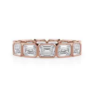 East-West Emerald-Cut Bezel Lab Diamond Eternity Ring (3.00ct. tw.)