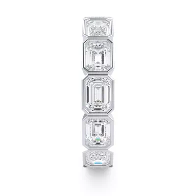 East-West Emerald-Cut Bezel Lab Diamond Eternity Ring (3.00ct. tw.)