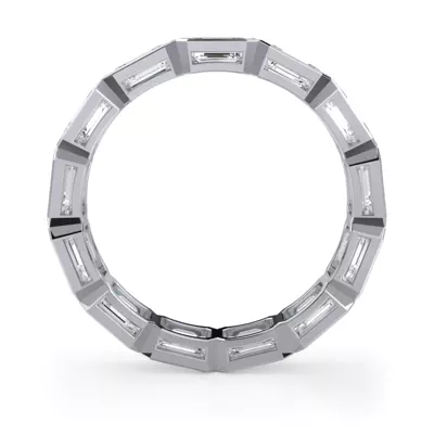 East-West Emerald-Cut Bezel Lab Diamond Eternity Ring (3.00ct. tw.)