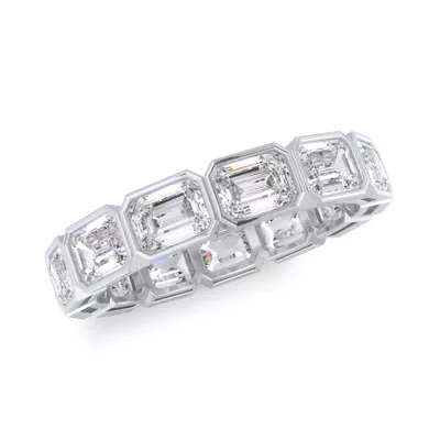 East-West Emerald-Cut Bezel Lab Diamond Eternity Ring (3.00ct. tw.)