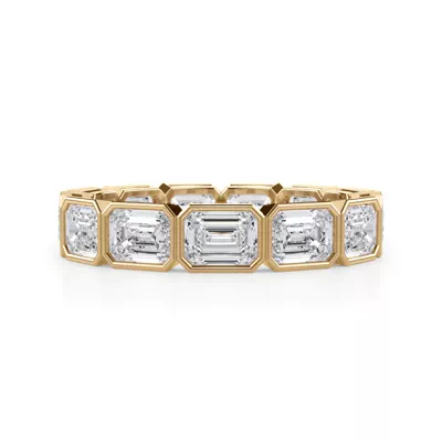 East-West Emerald-Cut Bezel Lab Diamond Eternity Ring (3.00ct. tw.)