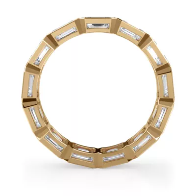 East-West Emerald-Cut Bezel Lab Diamond Eternity Ring (3.00ct. tw.)