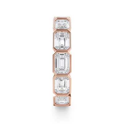 East-West Emerald-Cut Bezel Lab Diamond Eternity Ring (4.00ct. tw.)
