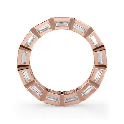 East-West Emerald-Cut Bezel Lab Diamond Eternity Ring (4.00ct. tw.)