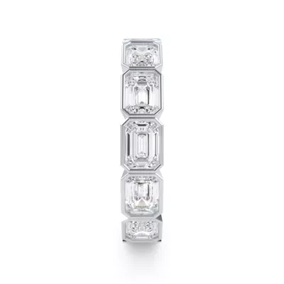 East-West Emerald-Cut Bezel Lab Diamond Eternity Ring (4.00ct. tw.)