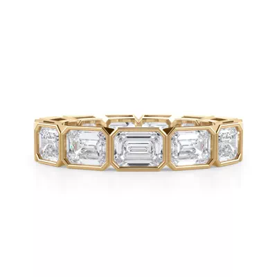 East-West Emerald-Cut Bezel Lab Diamond Eternity Ring (4.00ct. tw.)