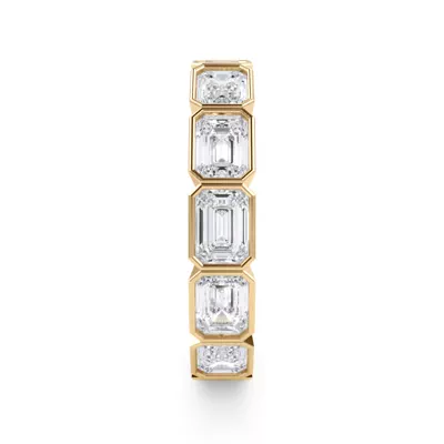 East-West Emerald-Cut Bezel Lab Diamond Eternity Ring (4.00ct. tw.)