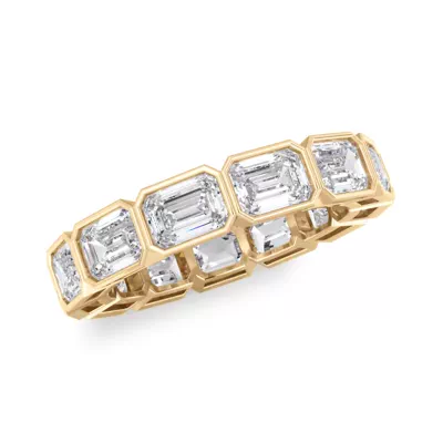 East-West Emerald-Cut Bezel Lab Diamond Eternity Ring (4.00ct. tw.)