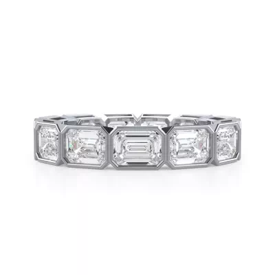 East-West Emerald-Cut Bezel Diamond Eternity Ring (4.00ct. tw.)