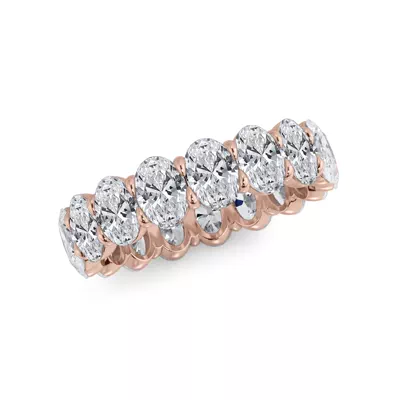 Oval Cut Lab Diamond Eternity Ring (4.0 ct. tw.)