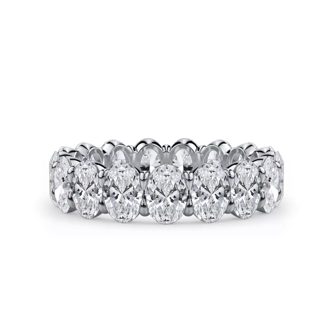 Oval Cut Lab Diamond Eternity Ring (4.0 ct. tw.)